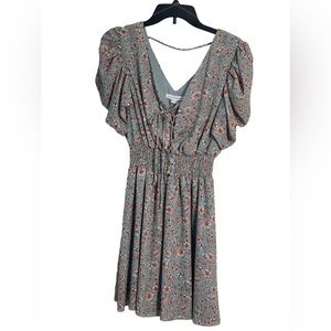 Bailey Blue mini corset dress. Size Large GUC Greenish - bluish & pink dress.